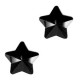 Fashion faceted 14mm Star bead Opaque black